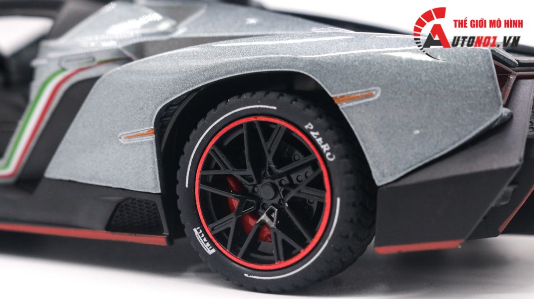 Mô hình xe Lamborghini Veneno có đèn 1:24 Chezhi OT094
