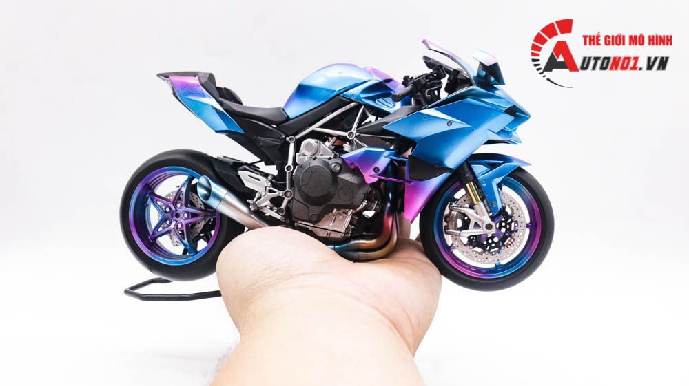 Mô hình xe cao cấp Kawasaki H2r Custom Chameleon Color 1:9 Meng D230J