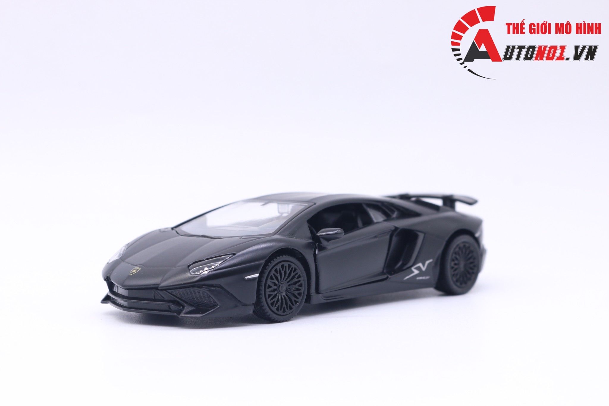  Mô hình xe Lamborghini Aventador SV black 1:36 Alloy 7165 