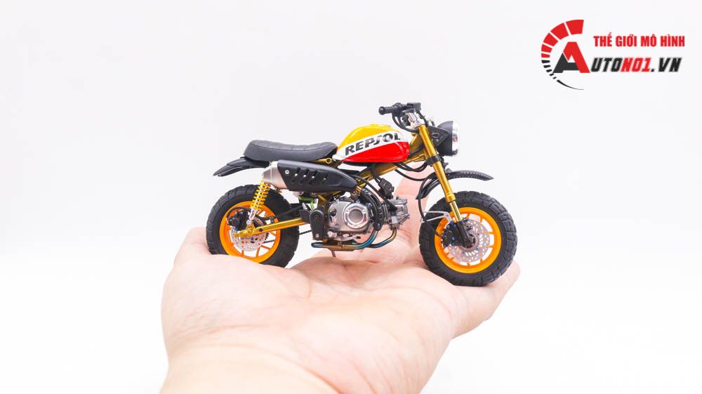  Mô hình xe cao cấp Honda Monkey 125 Repsol tỉ lệ 1:12 Autono1 D119B 