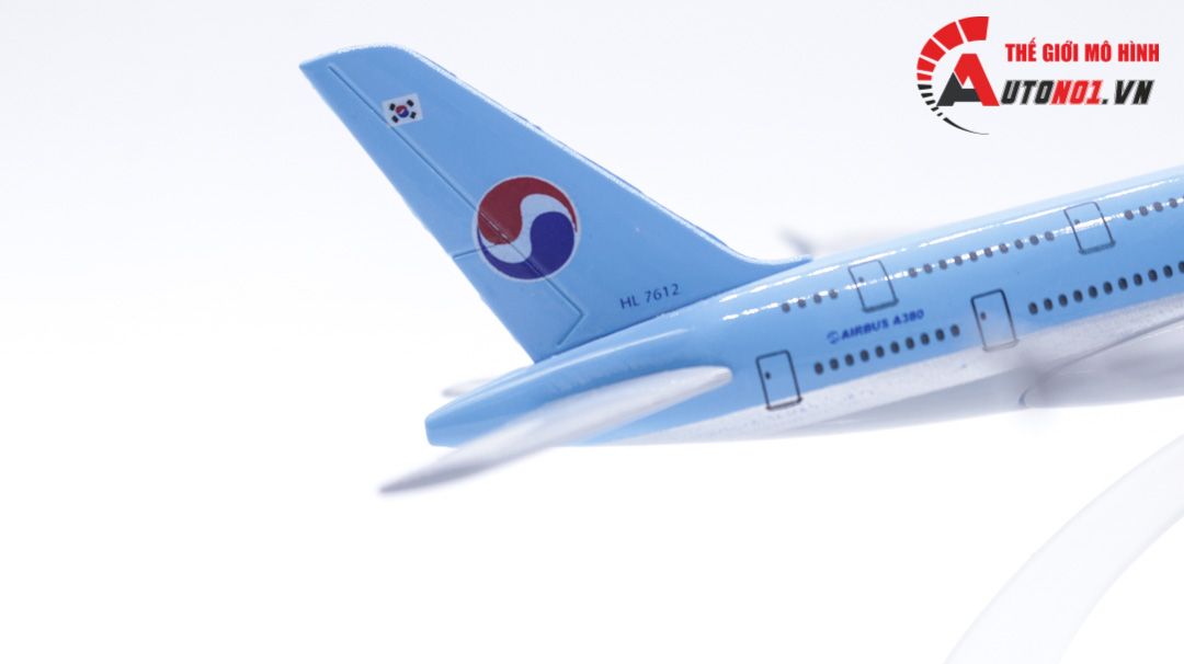 Mô hình máy bay Korean Air Airbus A380 16cm MB16091