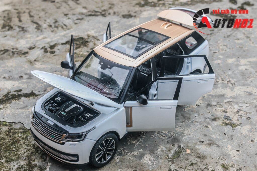 Mô hình xe Land Rover Range Rover SV2022 full open - có đèn - âm thanh tỉ lệ 1:24 Alloy Model OT24044