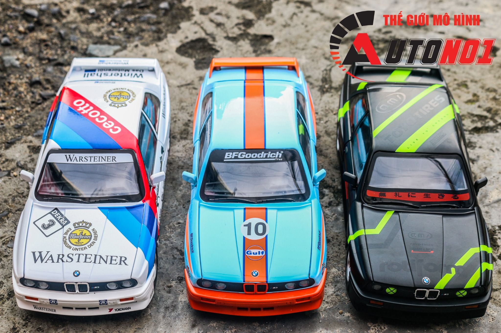 Mô hình xe BMW M3 series racing full open - full kính - đánh lái được tỉ lệ 1:24 JinliFang OT24039