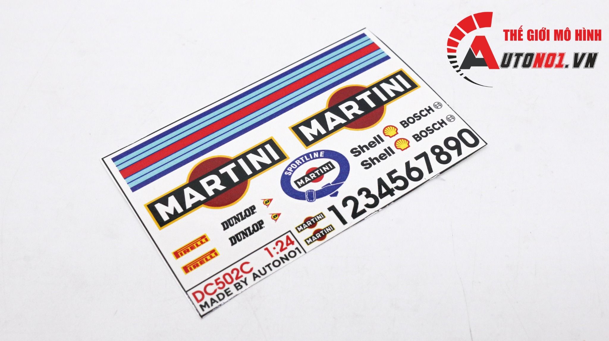  Decal nước Martini Racing 1:24 Autono1 DC502c 