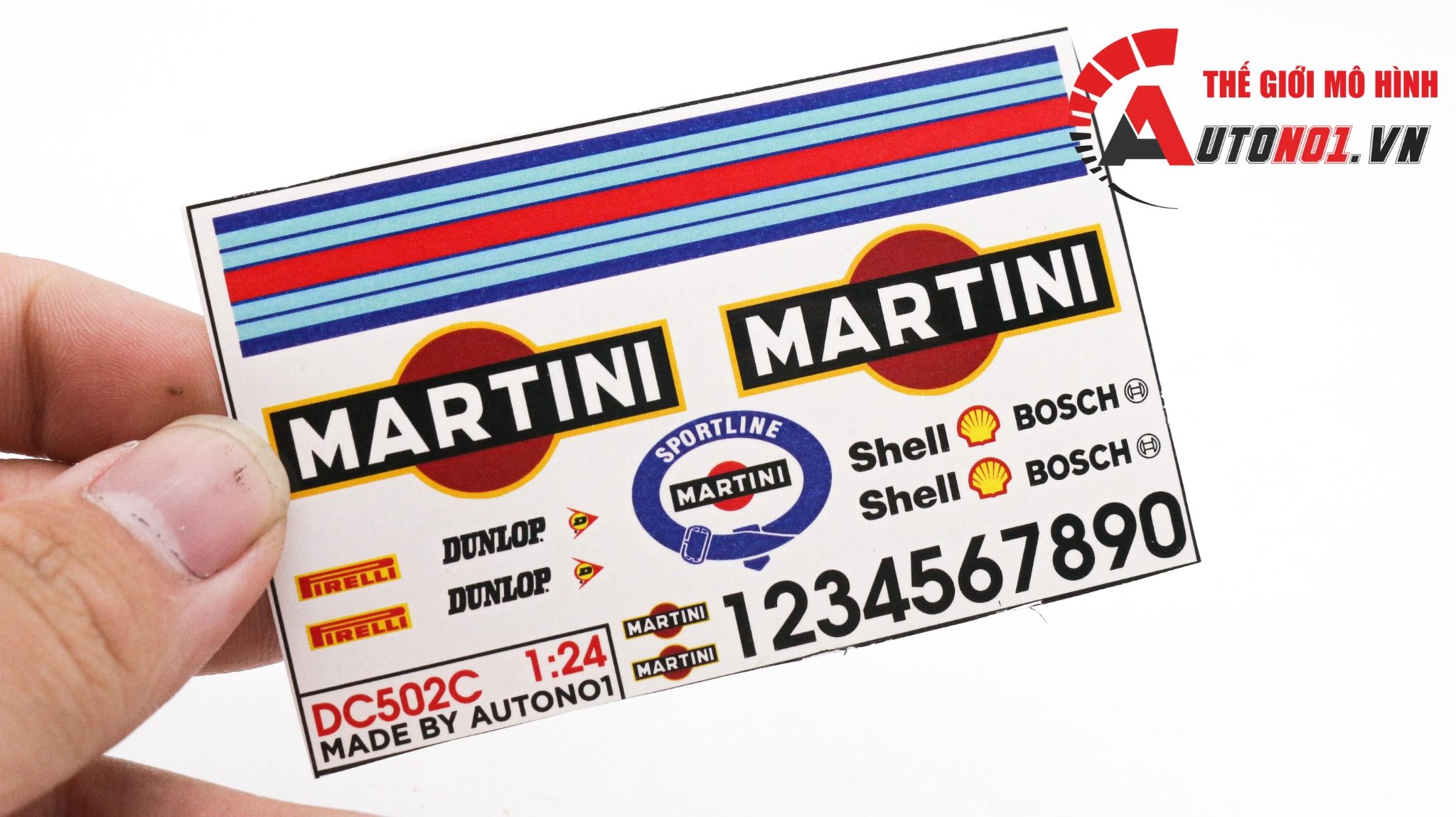  Decal nước Martini Racing 1:24 Autono1 DC502c 
