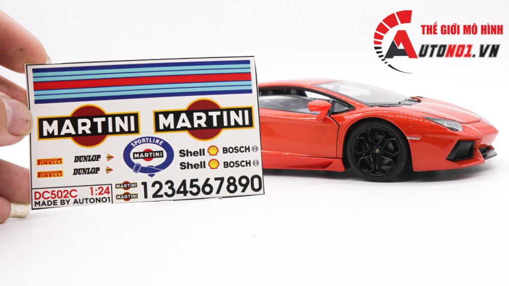 DECAL NƯỚC MARTINI RACING 1:24 AUTONO1 DC502C