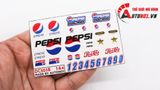 Decal nước trang trí Pepsi racing dán mọi nền màu cho xe mô hình tỉ lệ 1:64 DC503 
