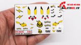  Decal nước trang trí Pikachu Pokemon dán mọi nền màu cho xe mô hình tỉ lệ 1:64 DC503 
