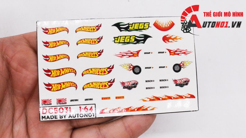 DECAL NƯỚC DECAL NƯỚC HOTWHEELS 1:64 AUTONO1 DC503I