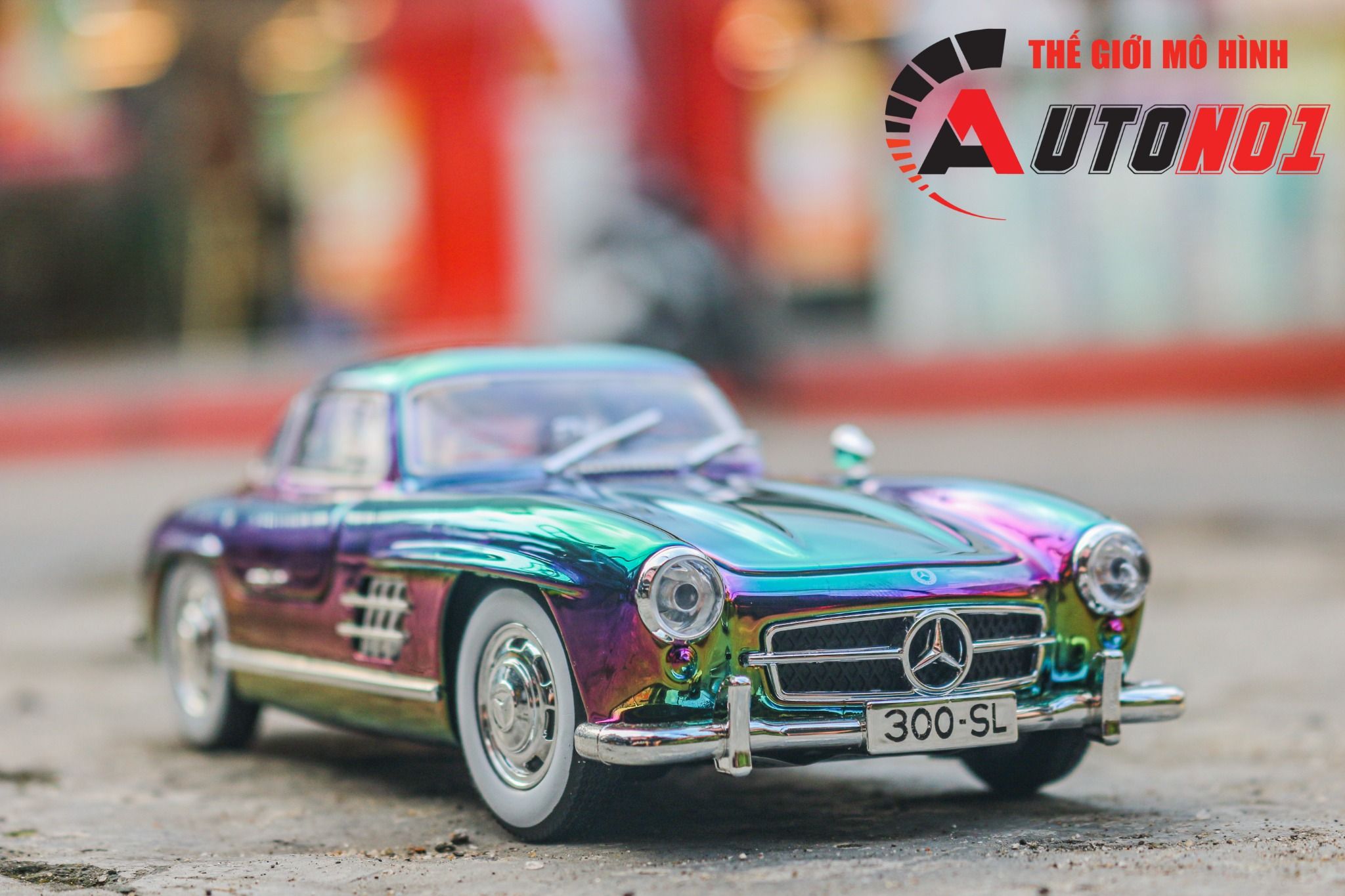Mô hình xe Mercedes - Benz 300SL full open - có âm thanh - đèn - đánh lái tỉ lệ 1:24 Jinlifiang OT24023