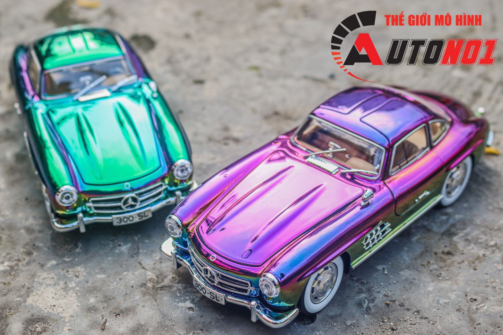 Mô hình xe Mercedes - Benz 300SL full open - có âm thanh - đèn - đánh lái tỉ lệ 1:24 Jinlifiang OT24023