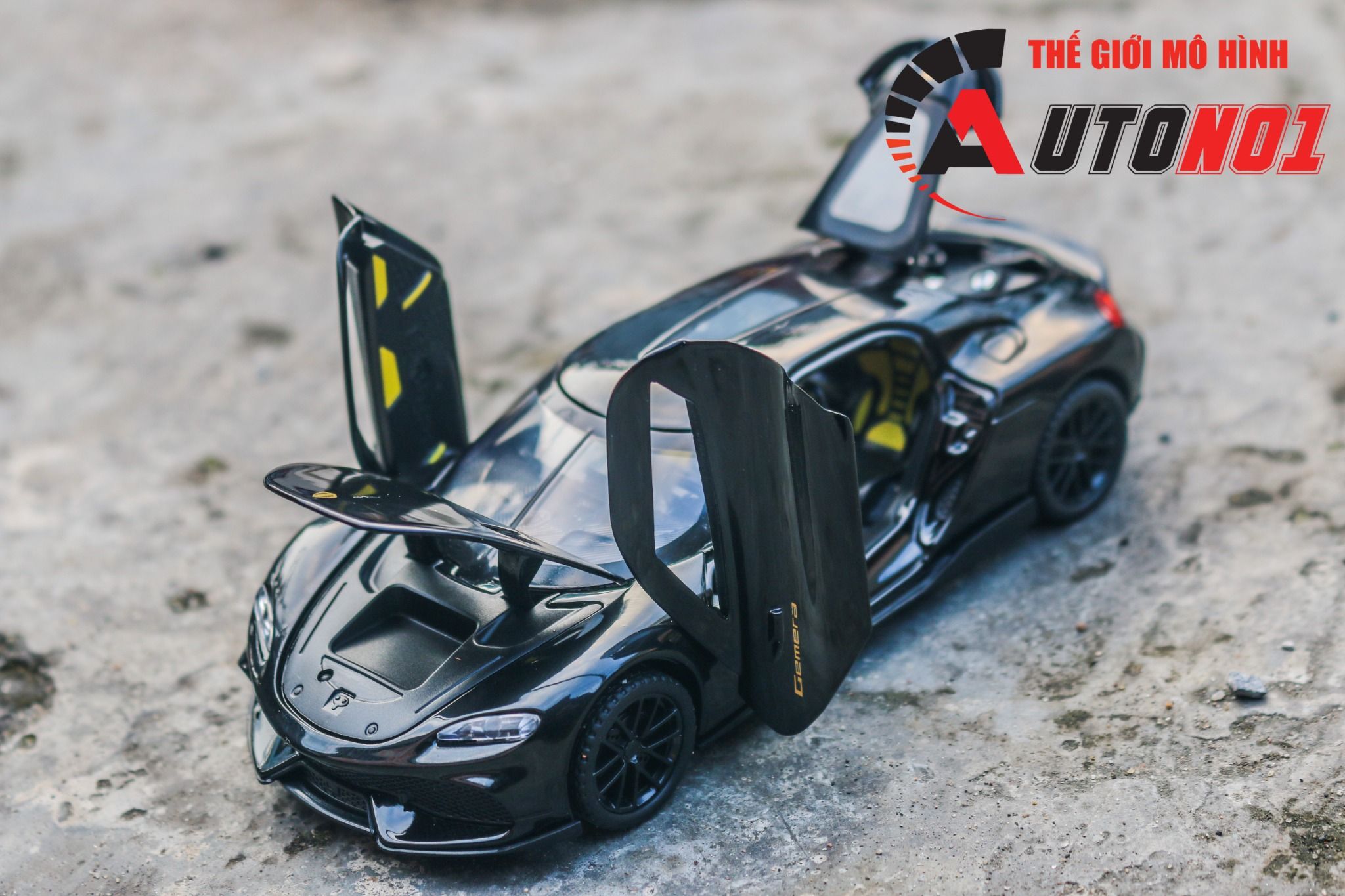 Mô hình xe Koenigsegg Gemera full open - có đèn - âm thanh tỉ lệ 1:32 Alloy Model OT32007