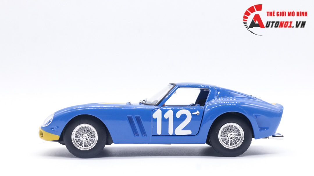 Mô hình xe ô tô Ferrari 250 GTO 1962 race tỉ lệ 1:24 Bburago OT117
