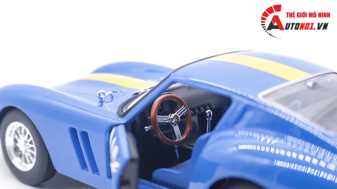 Mô hình xe ô tô Ferrari 250 GTO 1962 race tỉ lệ 1:24 Bburago OT117