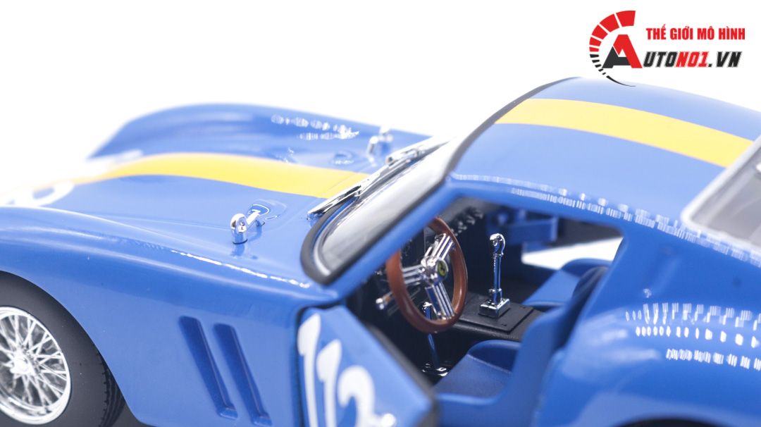 Mô hình xe ô tô Ferrari 250 GTO 1962 race tỉ lệ 1:24 Bburago OT117