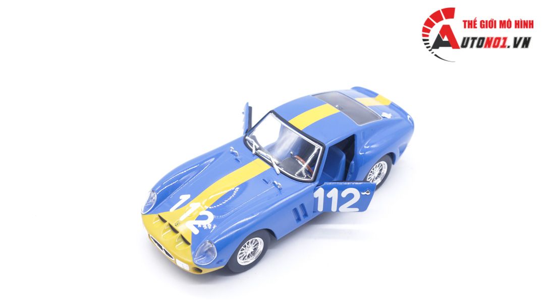 Mô hình xe ô tô Ferrari 250 GTO 1962 race tỉ lệ 1:24 Bburago OT117