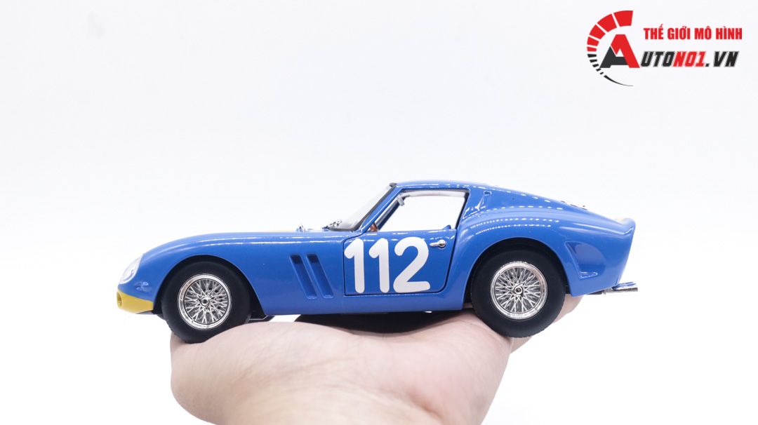 Mô hình xe ô tô Ferrari 250 GTO 1962 race tỉ lệ 1:24 Bburago OT117
