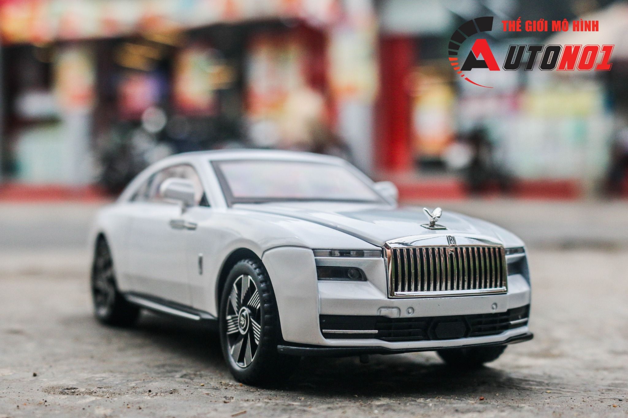 Mô hình xe Rolls Royce Spectre full open - bầu trời sao - full kính tỉ lệ 1:24 JinliFang OT24040
