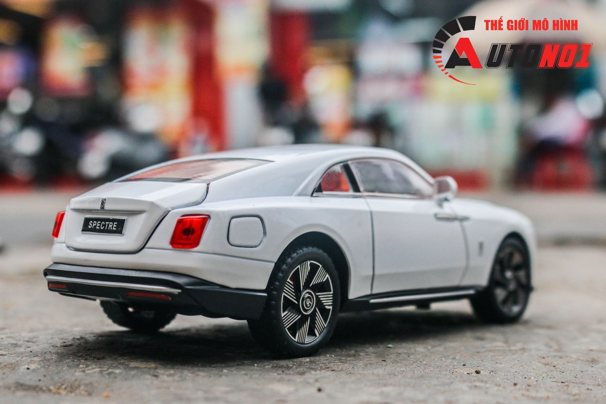 Mô hình xe Rolls Royce Spectre full open - bầu trời sao - full kính tỉ lệ 1:24 JinliFang OT24040