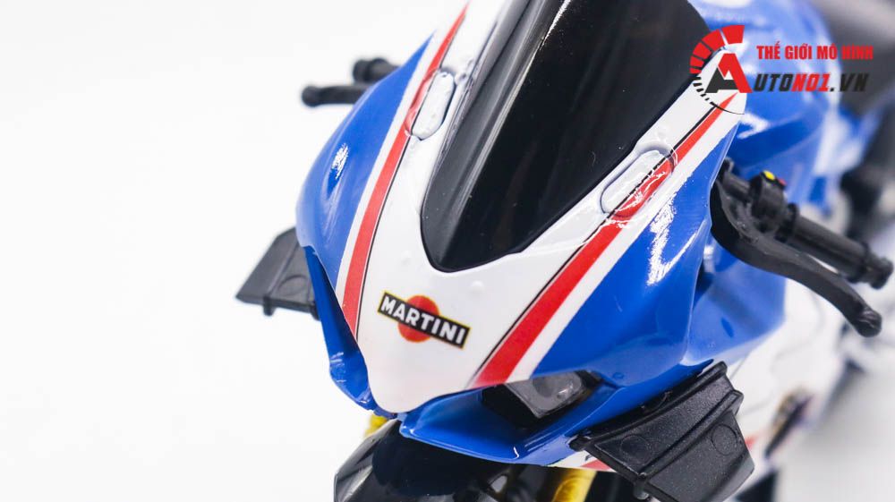 Mô hình xe độ Ducati Panigale V4 Martini Tỉ Lệ 1:12 Autono1 Maisto D222L