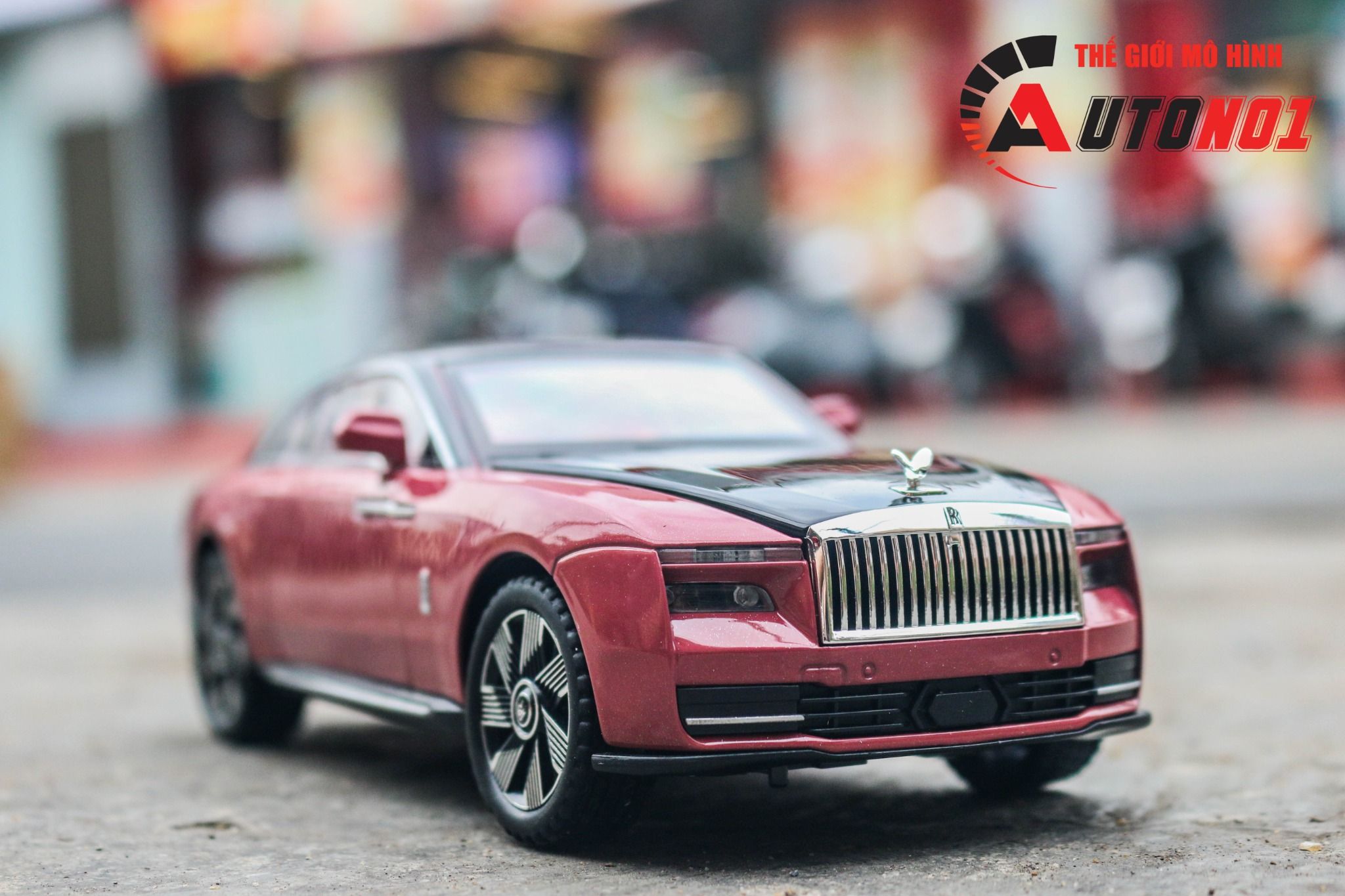 Mô hình xe Rolls Royce Spectre full open - bầu trời sao - full kính tỉ lệ 1:24 JinliFang OT24040