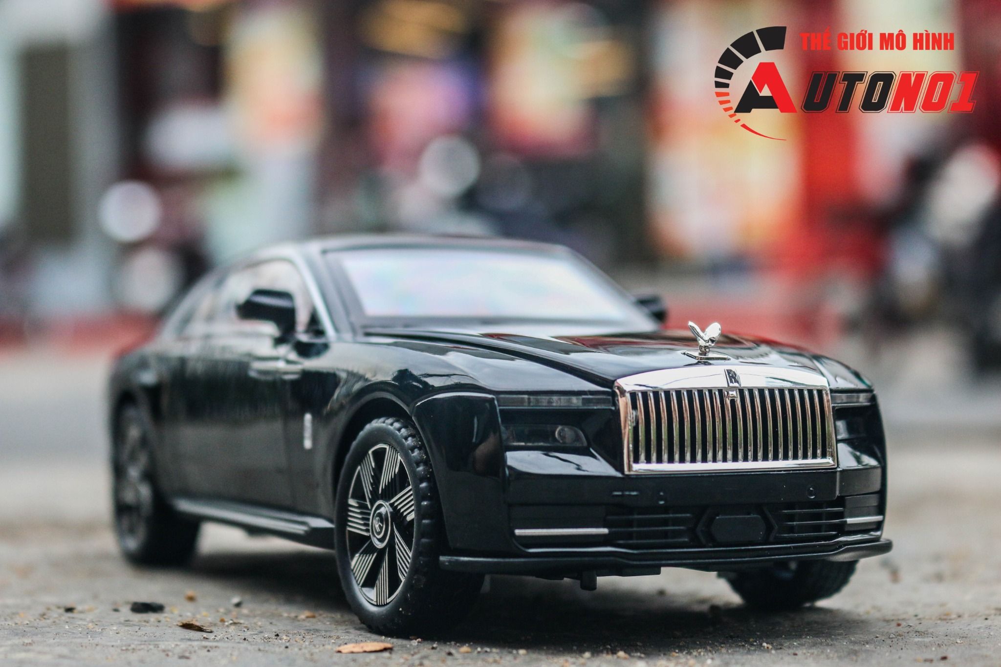 Mô hình xe Rolls Royce Spectre full open - bầu trời sao - full kính tỉ lệ 1:24 JinliFang OT24040