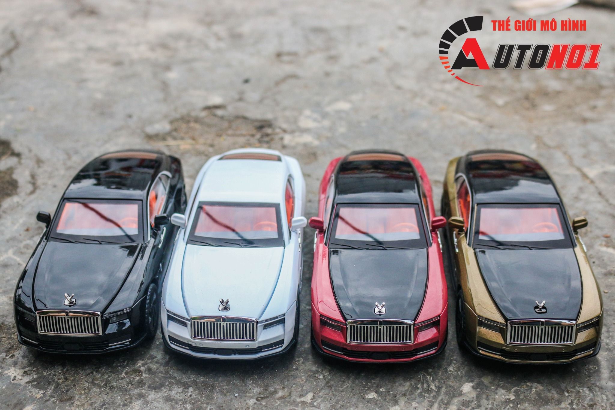 Mô hình xe Rolls Royce Spectre full open - bầu trời sao - full kính tỉ lệ 1:24 JinliFang OT24040