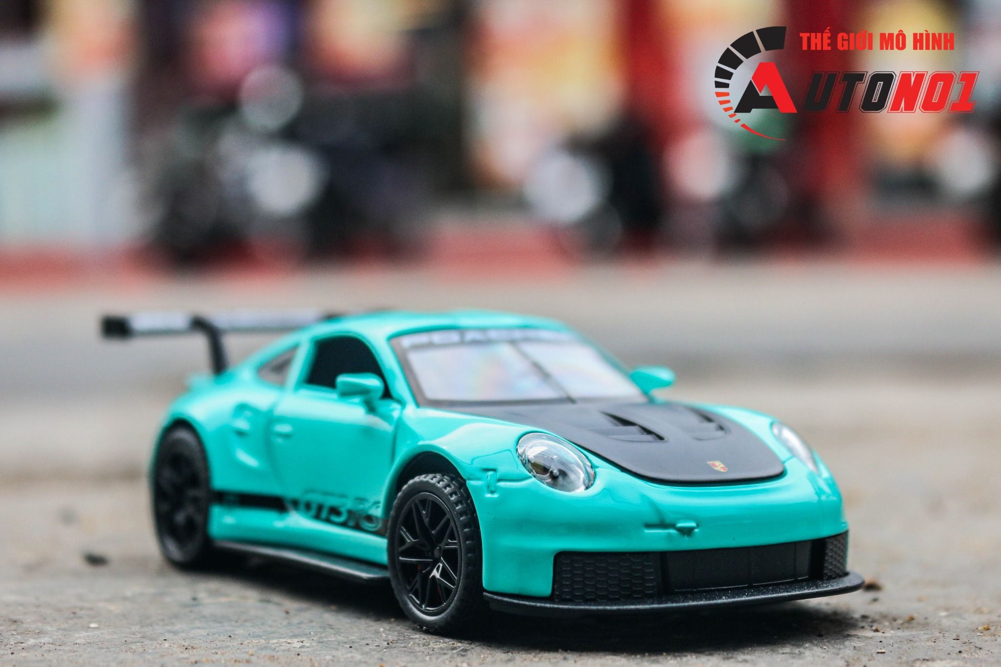 Mô hình xe Porsche GT3 RS full open - có đèn - âm thanh tỉ lệ 1:32 Alloy Model OT32006