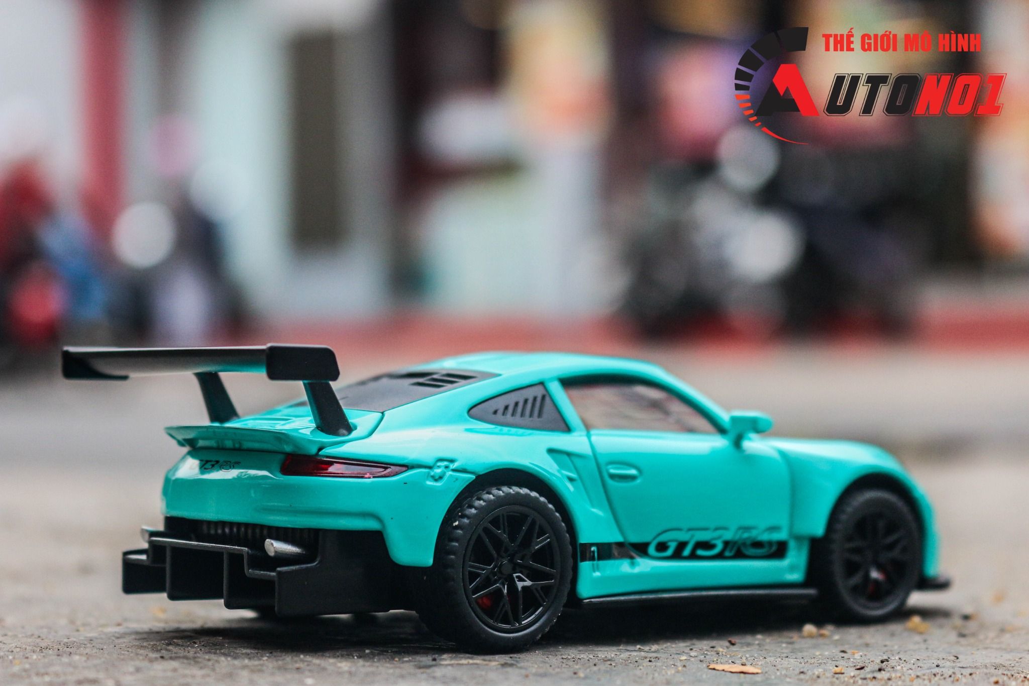 Mô hình xe Porsche GT3 RS full open - có đèn - âm thanh tỉ lệ 1:32 Alloy Model OT32006