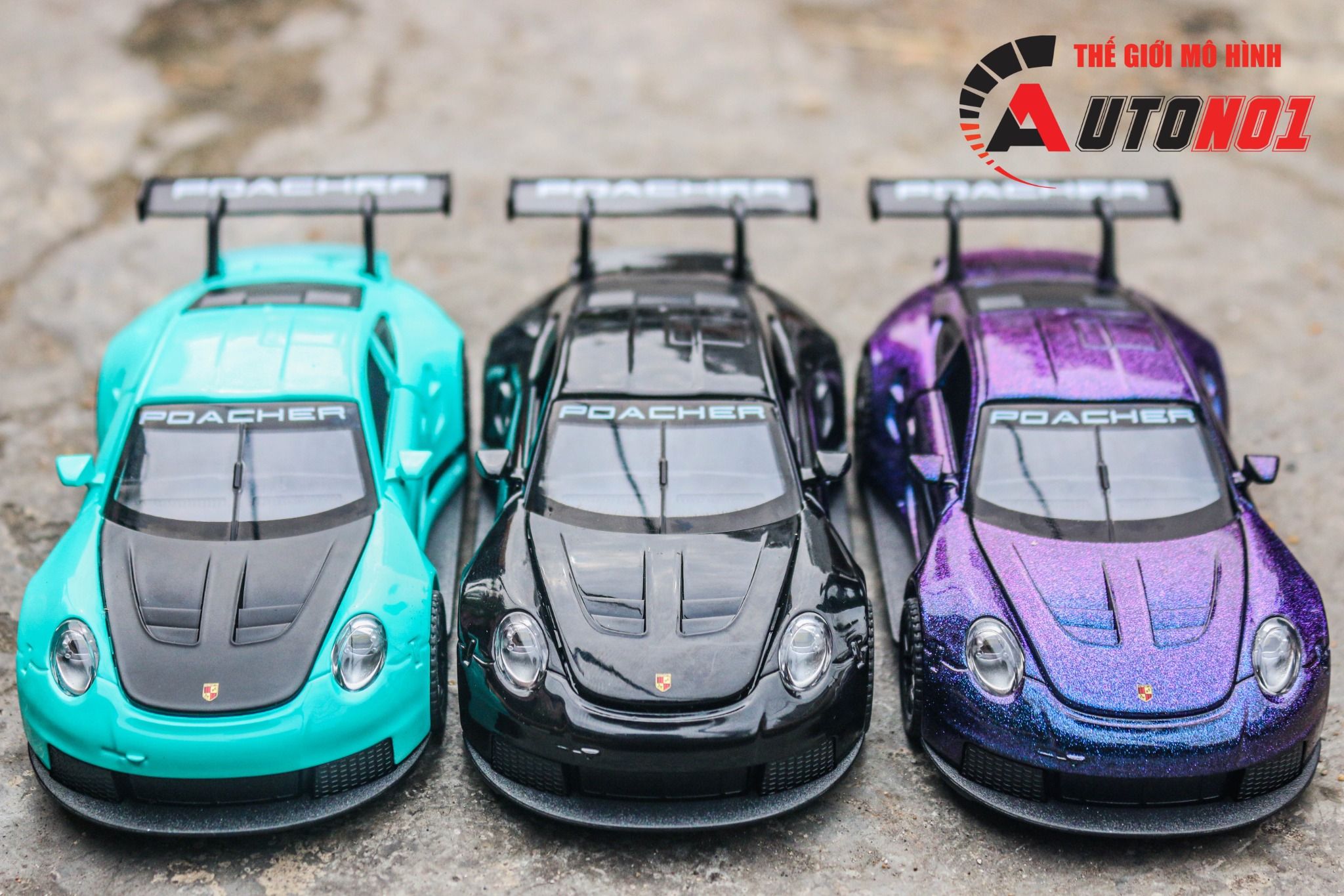 Mô hình xe Porsche GT3 RS full open - có đèn - âm thanh tỉ lệ 1:32 Alloy Model OT32006