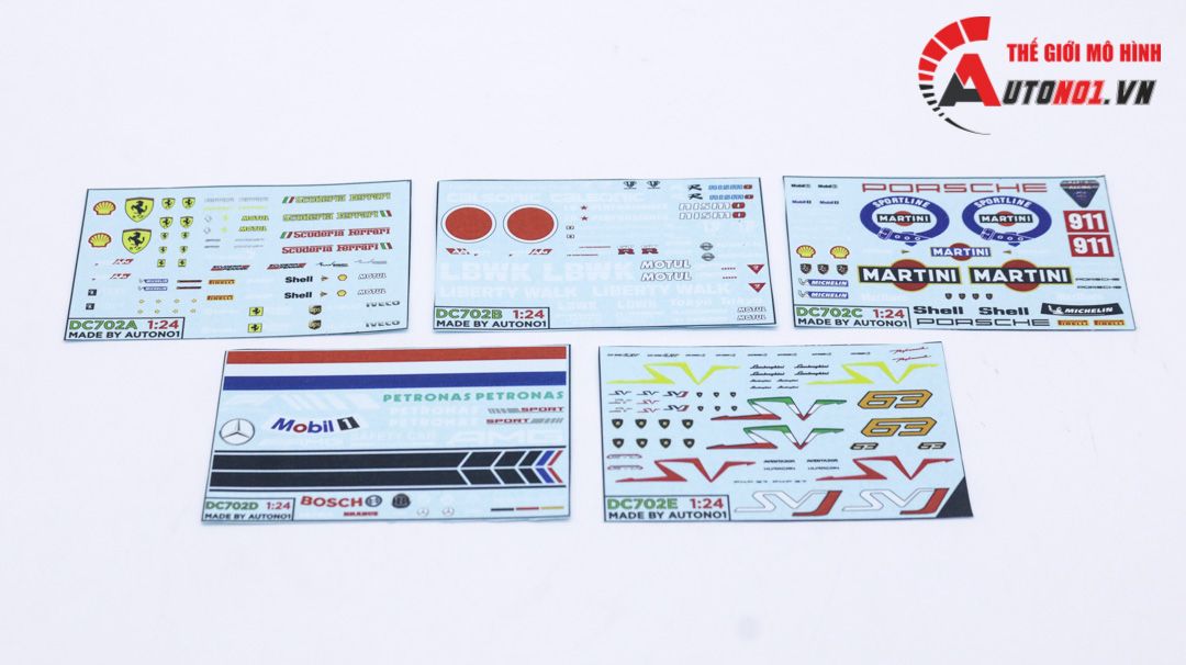 Decal nước Lamborghini Aventador SVJ 63 huracan STO dán mọi nền màu cho xe mô hình tỉ lệ 1:24 DC702E