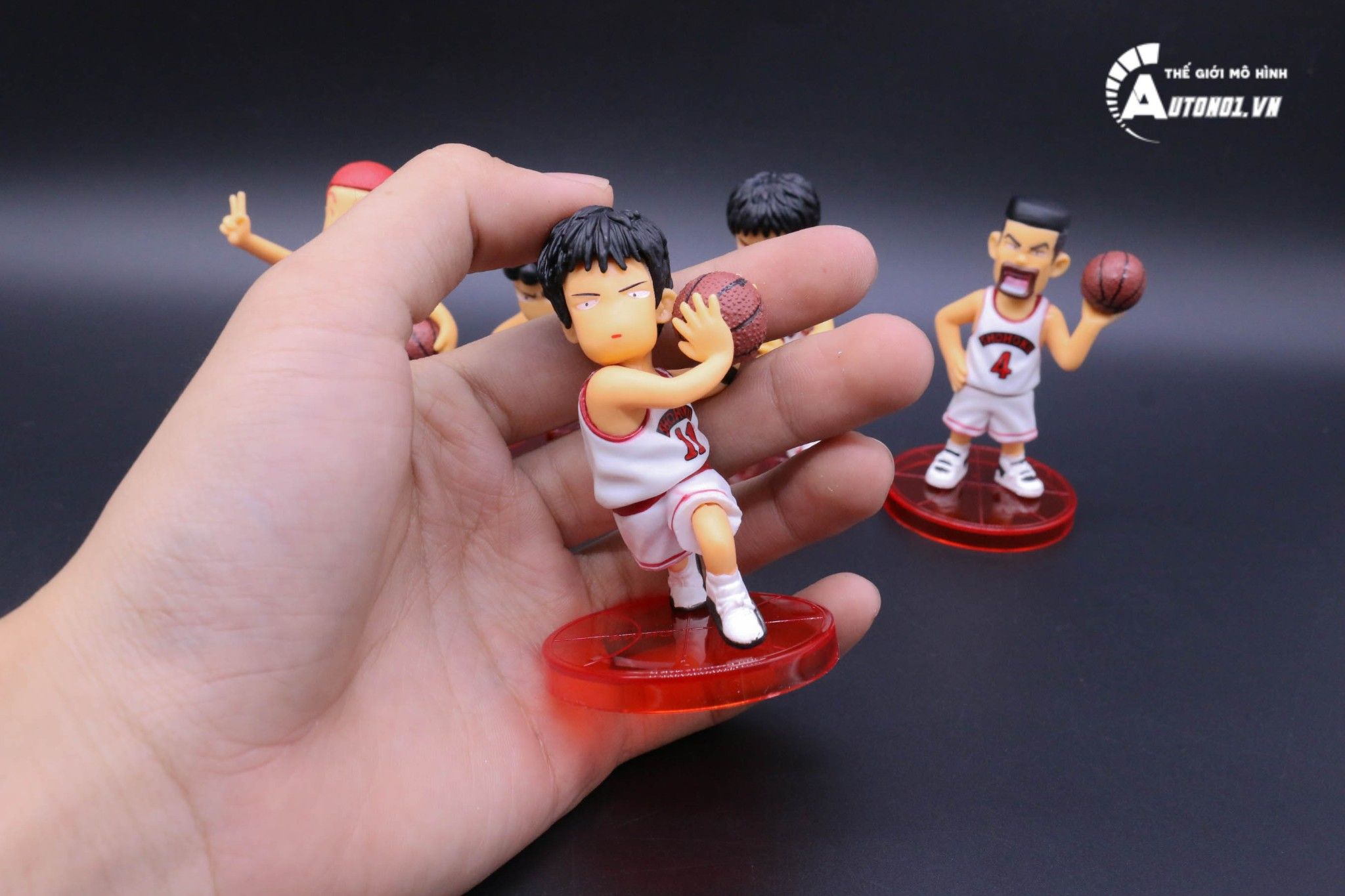 Mô hình nhân vật set 5 con Slam Dunks trắng không hộp 7.5cm FG256