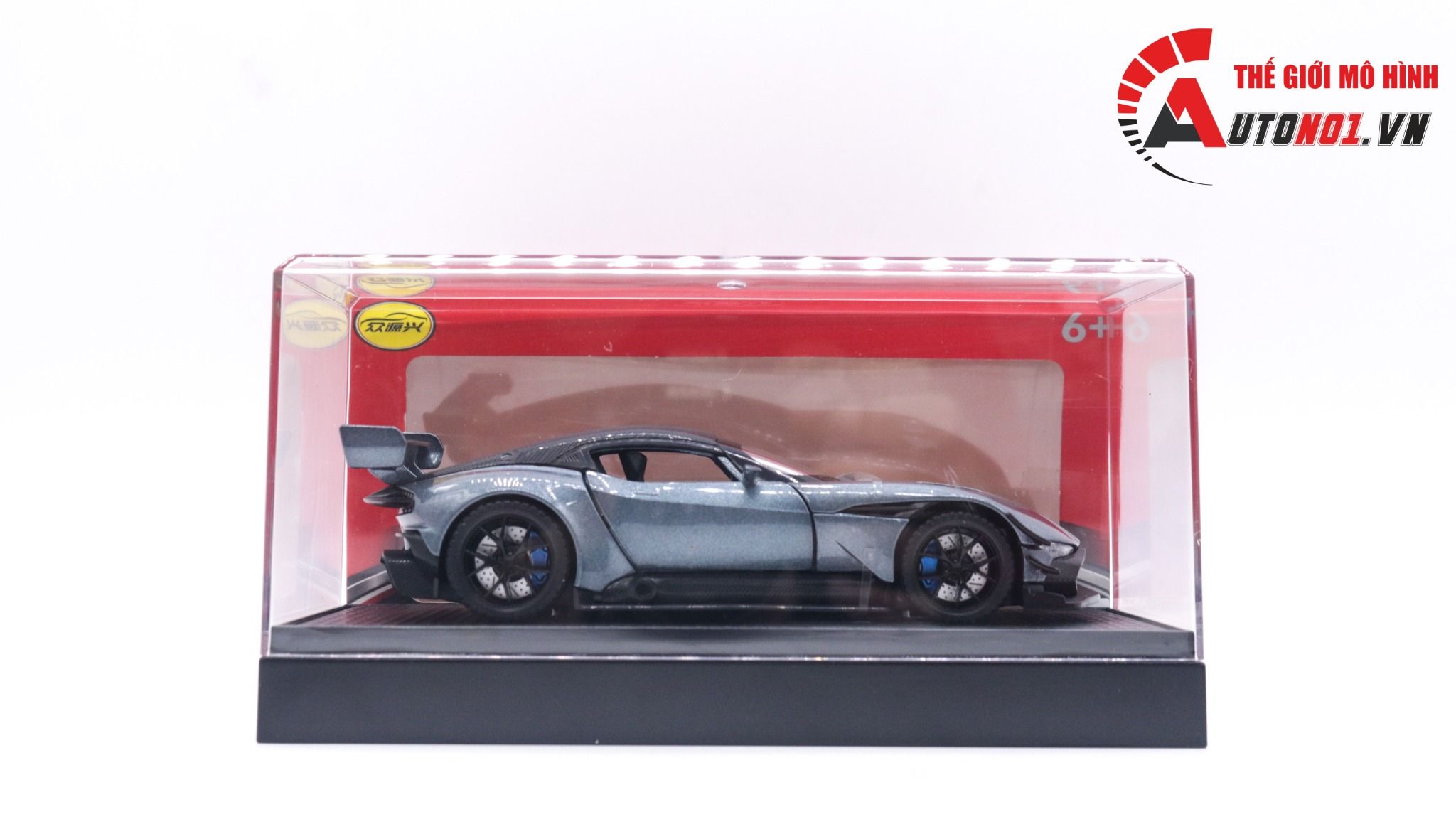 Mô hình xe Aston Martin Vulcan có đế hộp mica 1:32 Alloy Model OT122
