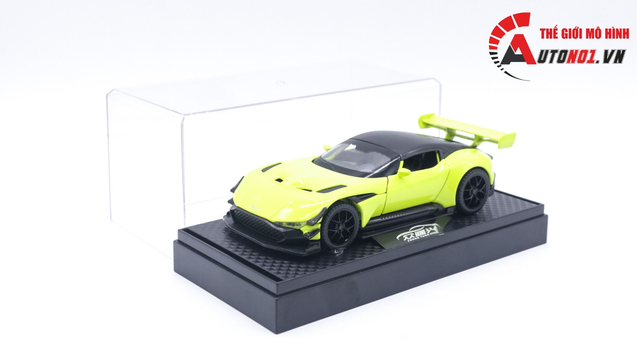 Mô hình xe Aston Martin Vulcan có đế hộp mica 1:32 Alloy Model OT122