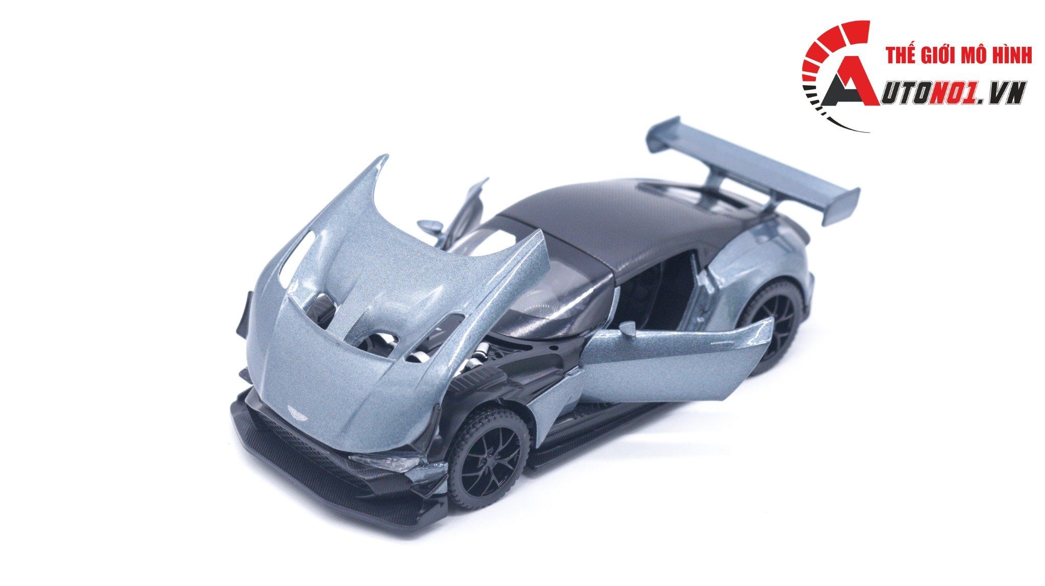 Mô hình xe Aston Martin Vulcan có đế hộp mica 1:32 Alloy Model OT122