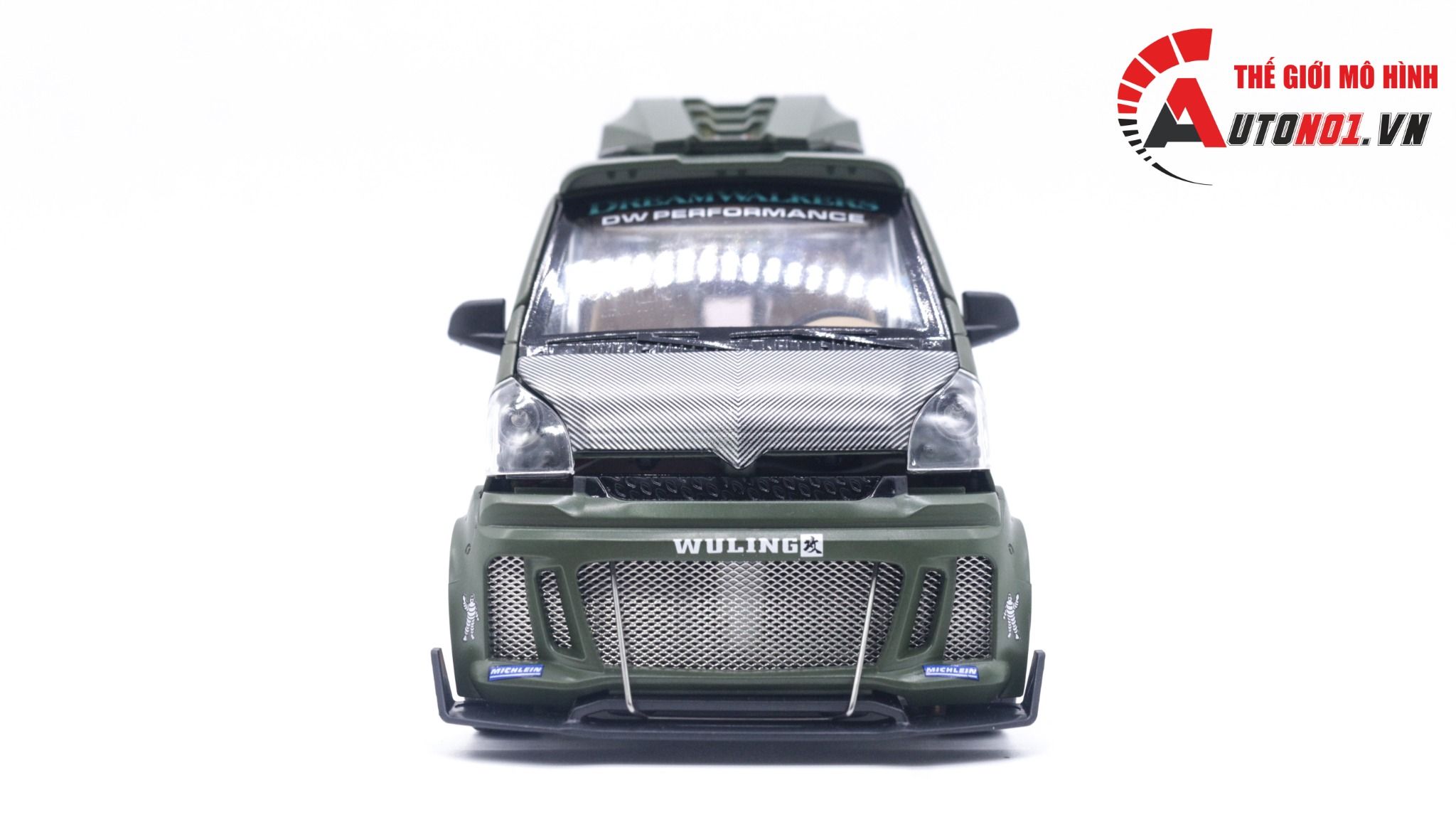 Mô hình xe Van phiên bản độ Wuling HongGuang 1:24 hộp xốp Jinlifang OT120