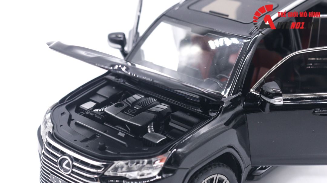 Mô hình xe Lexus LX600 full kính full open tỉ lệ 1:24 Chimei model OT126