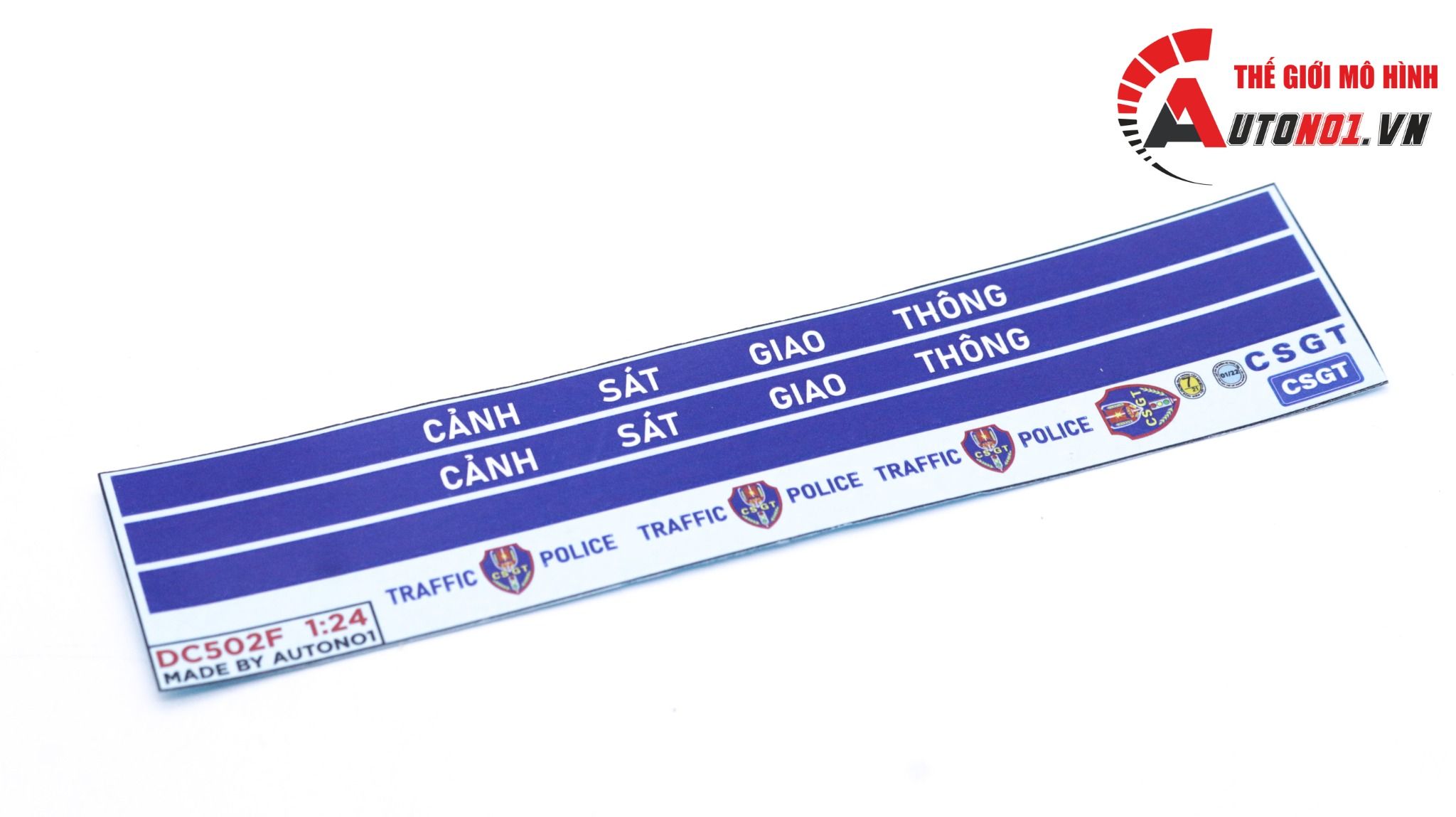  Decal nước trang trí CSGT dán mọi nền màu cho ô tô tỉ lệ 1:24 Autono1 DC502F 