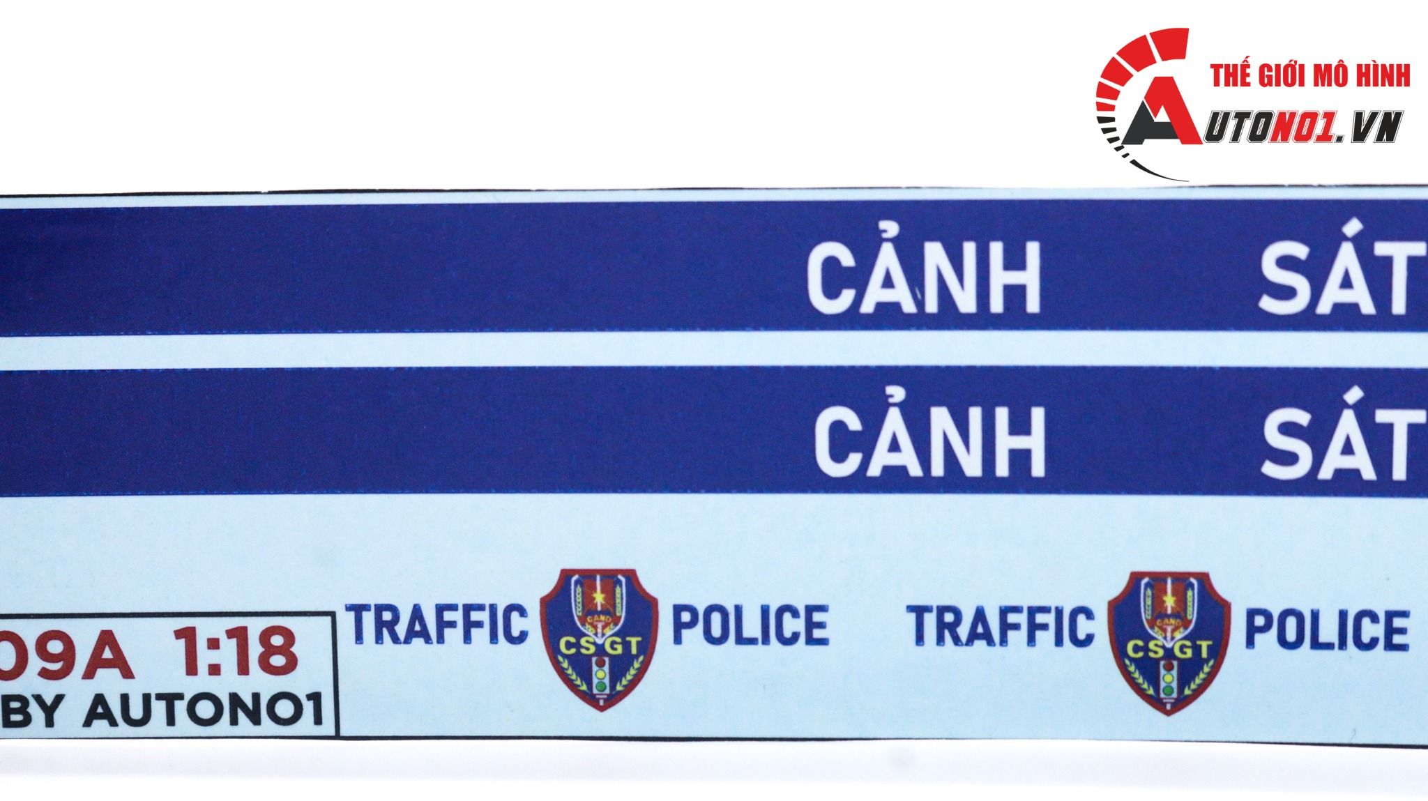  Decal nước trang trí CSGT dán mọi nền màu cho ô tô tỉ lệ 1:18 Autono1 DC509a 