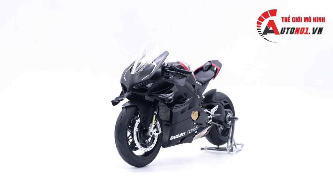  Mô hình xe cao cấp Ducati Superleggera V4 Corse black độ nồi khô tỉ lệ 1:12 Tamiya D234F 