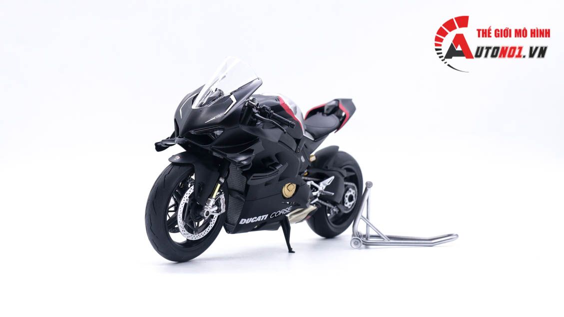  Mô hình xe cao cấp Ducati Superleggera V4 Corse black độ nồi khô tỉ lệ 1:12 Tamiya D234F 