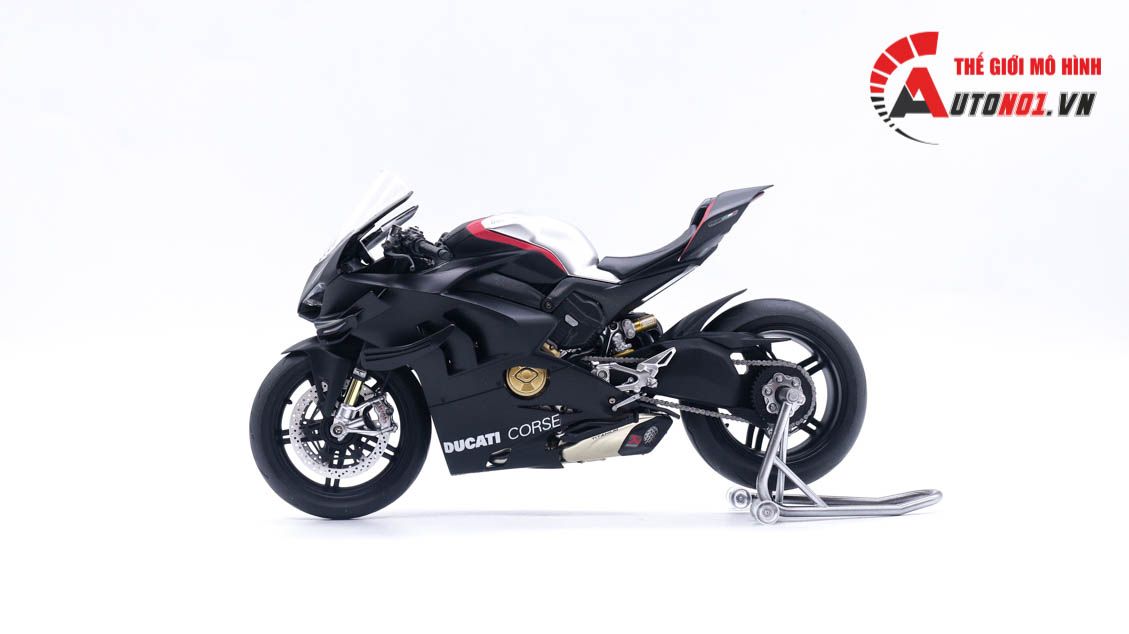  Mô hình xe cao cấp Ducati Superleggera V4 Corse black độ nồi khô tỉ lệ 1:12 Tamiya D234F 