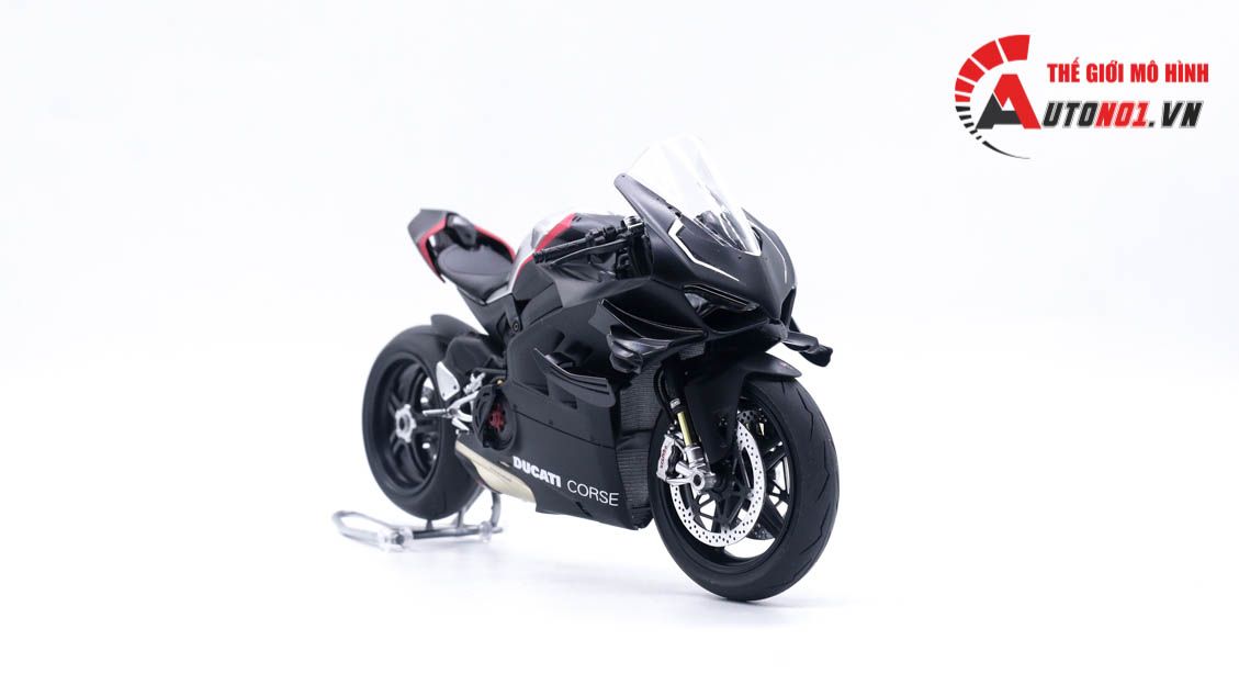  Mô hình xe cao cấp Ducati Superleggera V4 Corse black độ nồi khô tỉ lệ 1:12 Tamiya D234F 