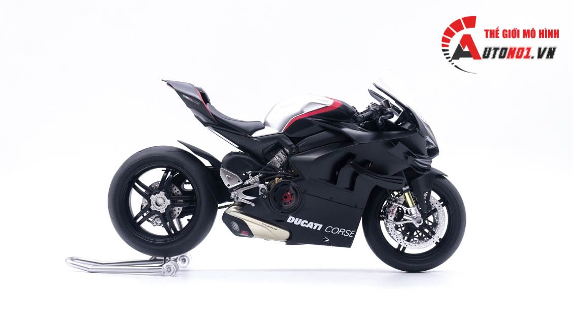  Mô hình xe cao cấp Ducati Superleggera V4 Corse black độ nồi khô tỉ lệ 1:12 Tamiya D234F 