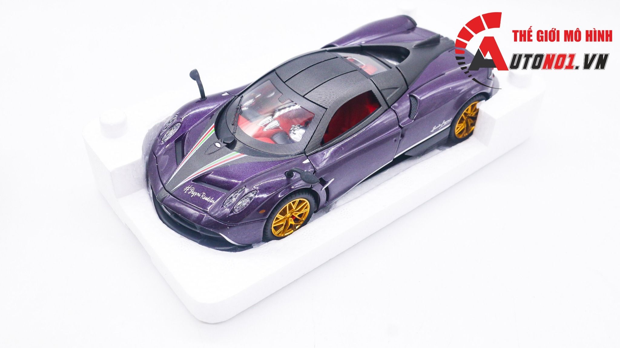  Mô hình xe Pagani Huayra Dinastia đánh lái được full open 1:24 Chezhi OT399 