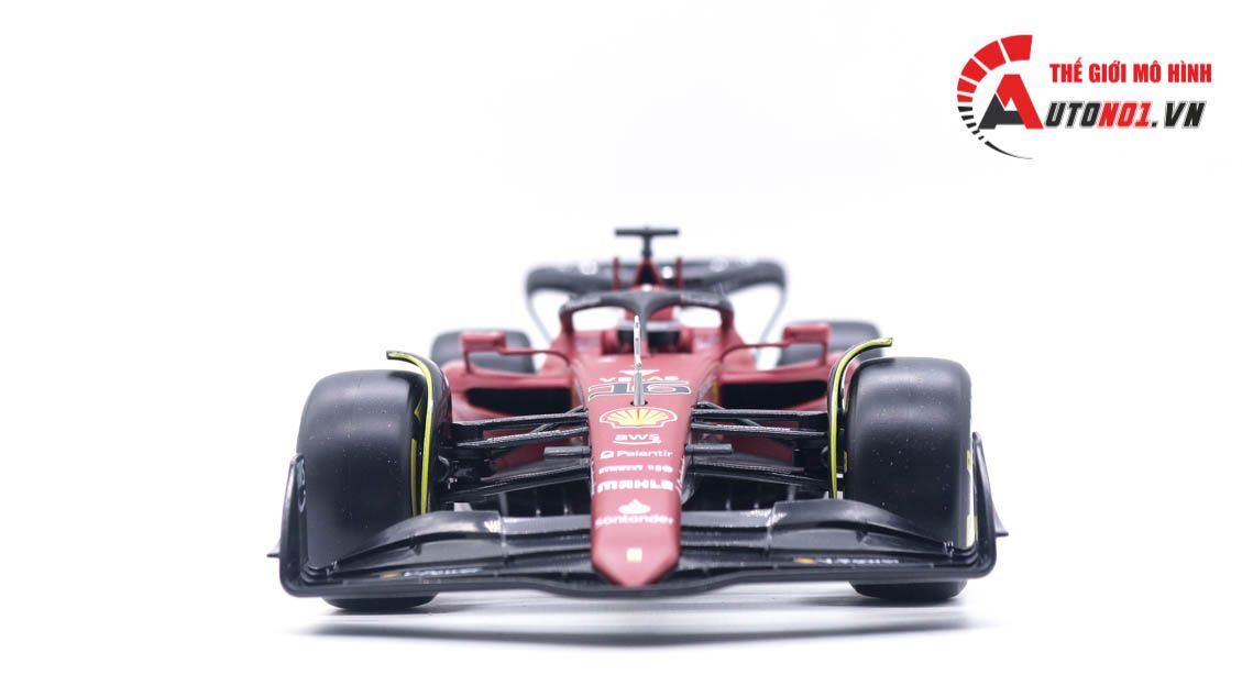 Mô hình xe đua F1-75 Ferrari Formula Racing 2022 tỉ lệ 1:18 Bburago 8115