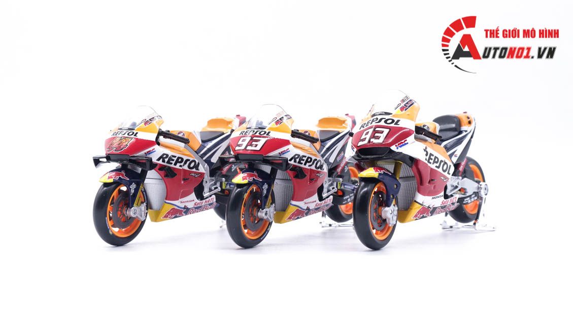 Mô hình xe mô tô GP Honda Repsol RC213V 2021 tỉ lệ 1:18 Maisto 8116