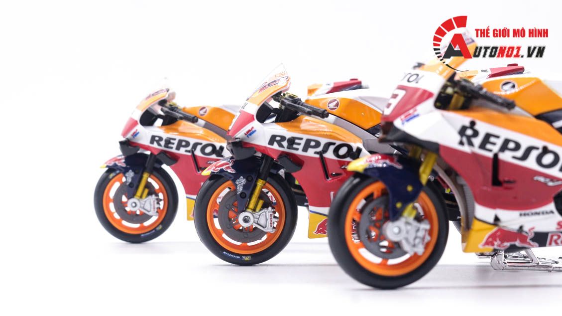 Mô hình xe mô tô GP Honda Repsol RC213V 2021 tỉ lệ 1:18 Maisto 8116