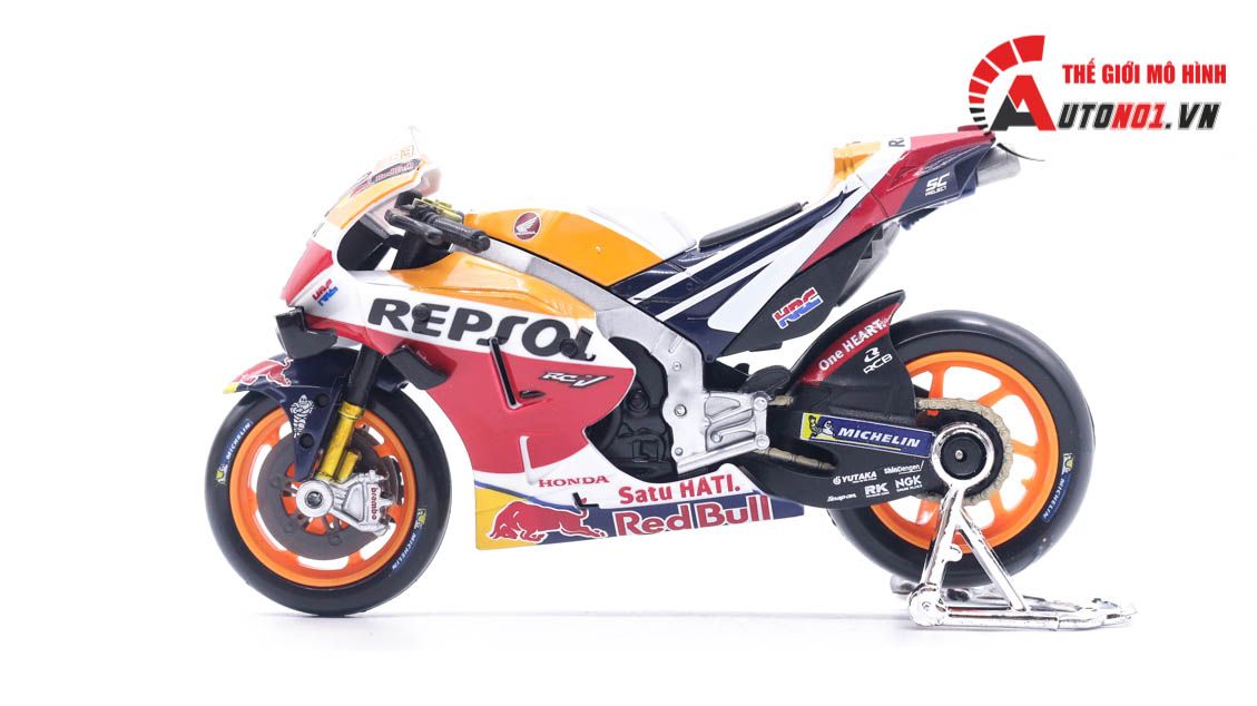 Mô hình xe mô tô GP Honda Repsol RC213V 2021 tỉ lệ 1:18 Maisto 8116