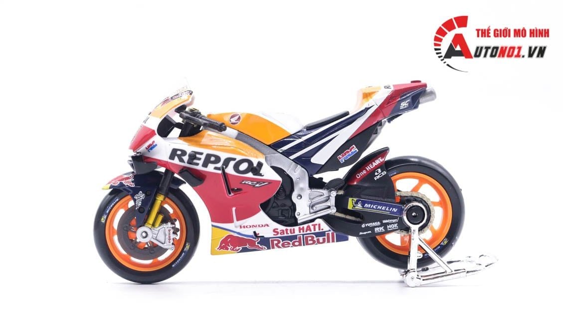 Mô hình xe mô tô GP Honda Repsol RC213V 2021 tỉ lệ 1:18 Maisto 8116